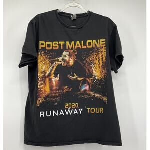 Post Malone Runaway Tour 2020 Concert T-Shirt Black Graphic Tee Men’s Medium